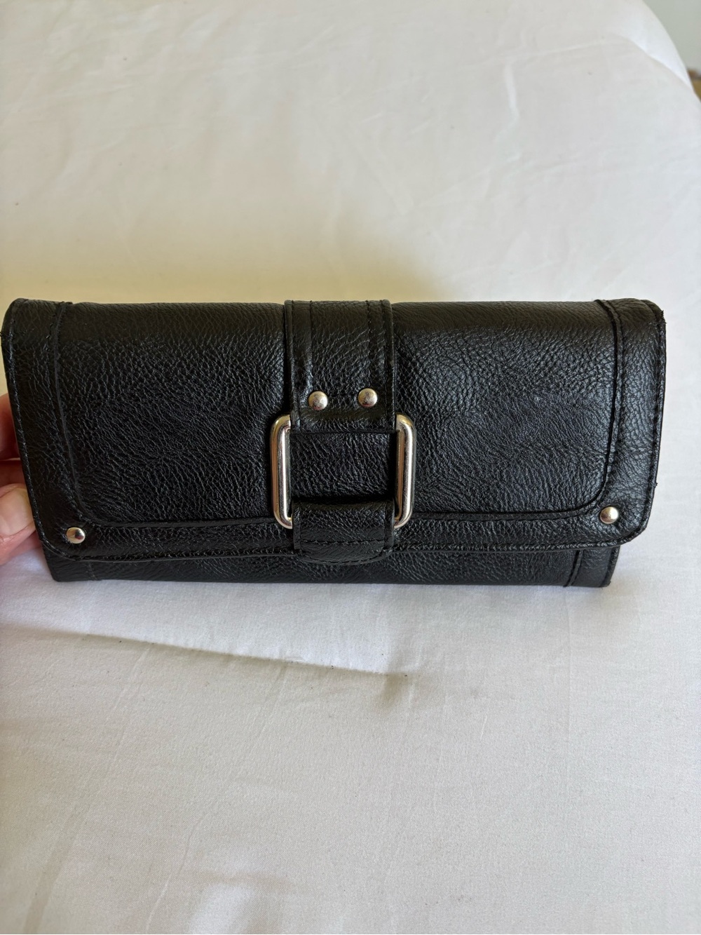 Giorgio Fiorelli Black Leather Wallet - Embossed Logo